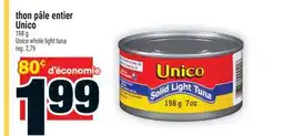 Super C thon pâle entier Unico | Unico whole light tuna offer