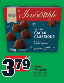 Super C truffes Irrésistible | Irrésistible truffles offer