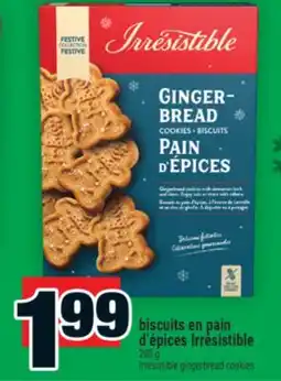 Super C biscuits en pain d'épices Irrésistible | Irrésistible gingerbread cookies offer