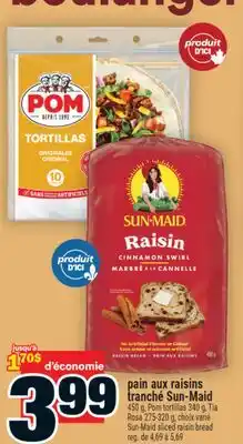 Super C pain aux raisins tranché Sun-Maid | Sun-Maid sliced raisin bread offer