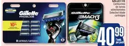 Jean Coutu GILLETTE Selected blade cartridges offer