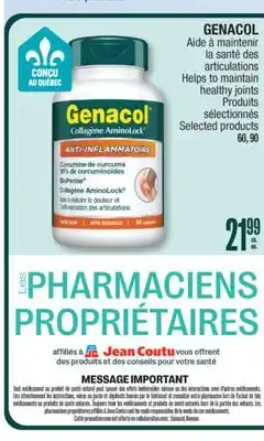 Jean Coutu GENACOL Helps to maintain healthy joints offer