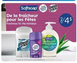 Jean Coutu SOFTSOAP, LADY SPEED STICK, SPEED STICK Selected body care products offer