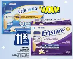 Jean Coutu • ENSURE • GLUCERNA Meal replacements offer