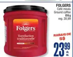Jean Coutu FOLGERS Ground coffee offer