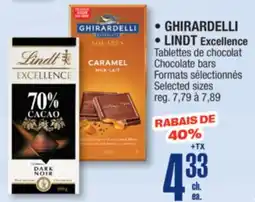 Jean Coutu GHIRARDELLI, LINDT Chocolate bars offer