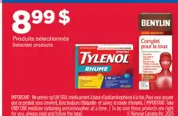 Jean Coutu TYLENOL, BENYLIN Selected products offer