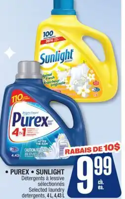 Jean Coutu • PUREX • SUNLIGHT Selected laundry detergents offer