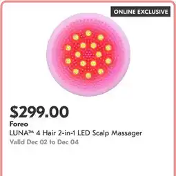 Pharmaprix LUNA 4 Hair 2-in-1 LED Scalp Massager offer