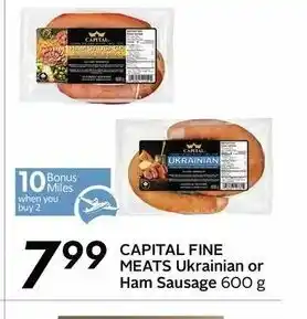 Safeway Capital Fine Meats Ukrainian or Ham Sausage offer