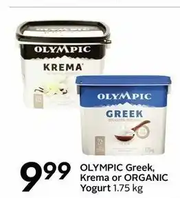 Safeway Olympic Greek Krema or Organic Yogurt offer
