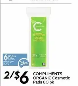 Safeway Compliments Organic Cosmetic Pads offer