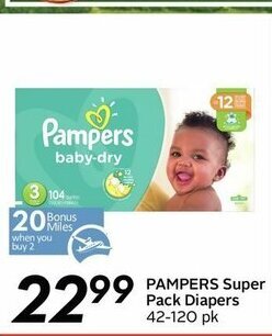 Safeway Pampers Super Pack Diapers offer