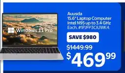 Walmart Auusda 15.6 Laptop Computer Intel N95 up to 3.4 GHz offer