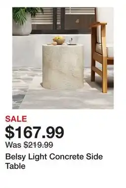 Wayfair Belsy Light Concrete Side Table offer