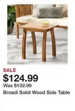 Wayfair Broadi Solid Wood Side Table offer