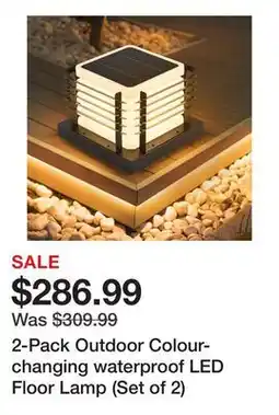 Wayfair 2-Pack Outdoor Colour-changing waterproof LED Floor Lamp (Set of 2) offer