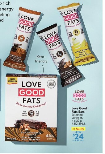 Walmart Love Good Fats Bars offer