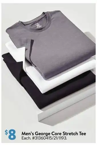 Walmart Men's George Core Stretch Tee offer