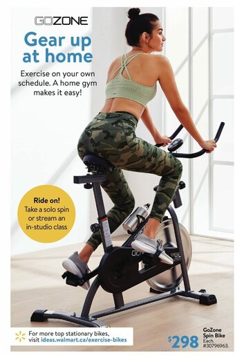 Walmart GoZone Spin Bike offer