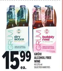 Metro GRÜVI ALCOHOL FREE WINE offer