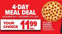 Metro 16 X-LARGE PEPPERONI & CHEESE PIZZA offer