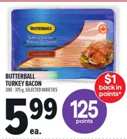 Metro BUTTERBALL TURKEY BACON offer