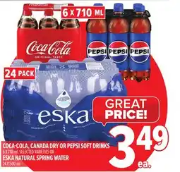 Metro COCA-COLA, CANADA DRY OR PEPSI SOFT DRINKS offer