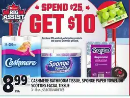 Metro CASHMERE BATHROOM TISSUE, SPONGE PAPER TOWEL OR SCOTTIES FACIAL TISSUE offer