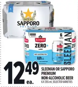 Metro SLEEMAN OR SAPPORO PREMIUM NON-ALCOHOLIC BEER offer