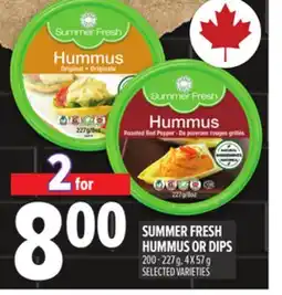 Metro SUMMER FRESH HUMMUS OR DIPS offer