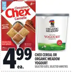 Metro CHEX CEREAL OR ORGANIC MEADOW YOGOURT offer