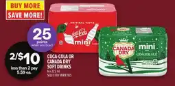 Metro COCA-COLA OR CANADA DRY SOFT DRINKS offer