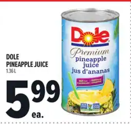 Metro DOLE PINEAPPLE JUICE offer