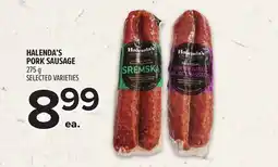 Metro HALENDA'S PORK SAUSAGE offer