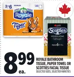 Metro ROYALE BATHROOM TISSUE, PAPER TOWEL OR SCOTTIES FACIAL TISSUE offer