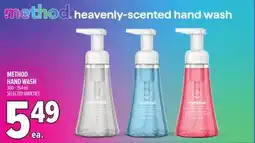 Metro METHOD HAND WASH offer