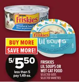 Metro FRISKIES LIL SOUPS OR WET CAT FOOD offer