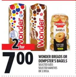 Metro WONDER BREADS OR DEMPSTER'S BAGELS offer