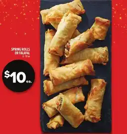Metro SPRING ROLLS OR FALAFAL offer