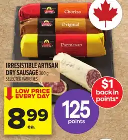 Metro IRRESISTIBLE ARTISAN DRY SAUSAGE offer