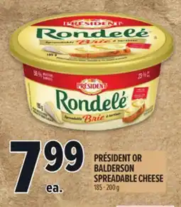 Metro PRÉSIDENT OR BALDERSON SPREADABLE CHEESE offer