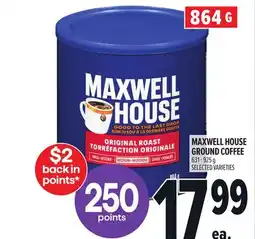 Metro MAXWELL HOUSE GROUND COFFEE offer