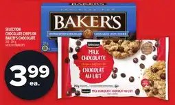 Metro SELECTION CHOCOLATE CHIPS OR BAKER'S CHOCOLATE offer