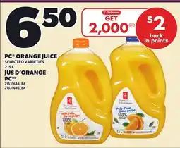 Independent Grocer PC ORANGE JUICE, 2.5 L offer