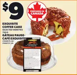 Independent Grocer EXQUISITE COFFEE CAKE, 750 G offer