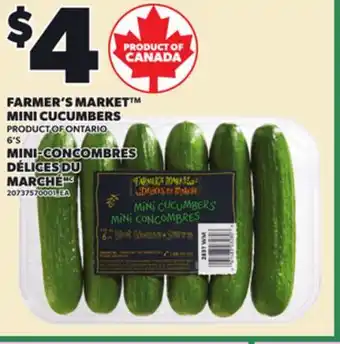 Independent Grocer FARMER'S MARKET MINI CUCUMBERS, 6'S offer