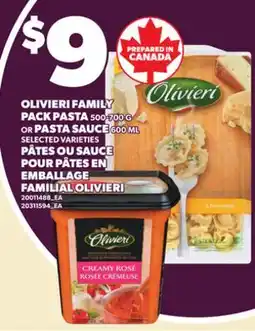Independent Grocer OLIVIERI FAMILY PACK PASTA 500-700 OR PASTA SAUCE 600 ML offer