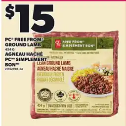 Independent Grocer PC FREE FROM GROUND LAMB, 454 G offer