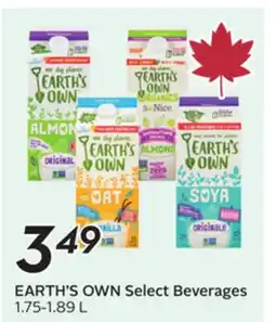 Sobeys EARTH'S OWN Select Beverages offer